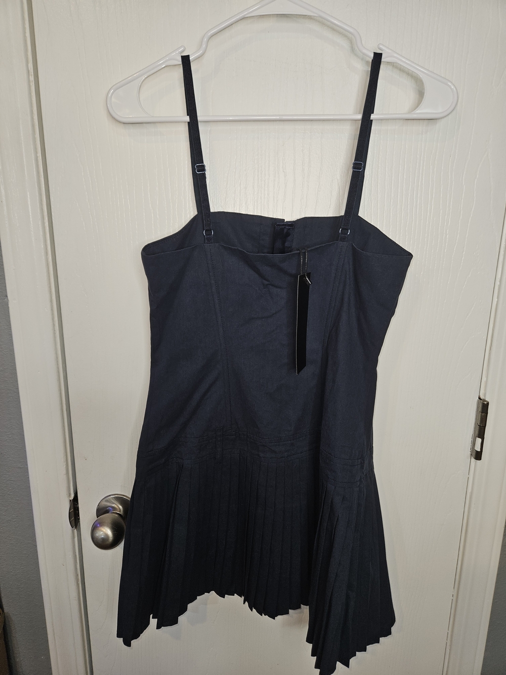 Lioness Navy Hook Eye Corset Pleated Mini Dress - Picture 5 of 8